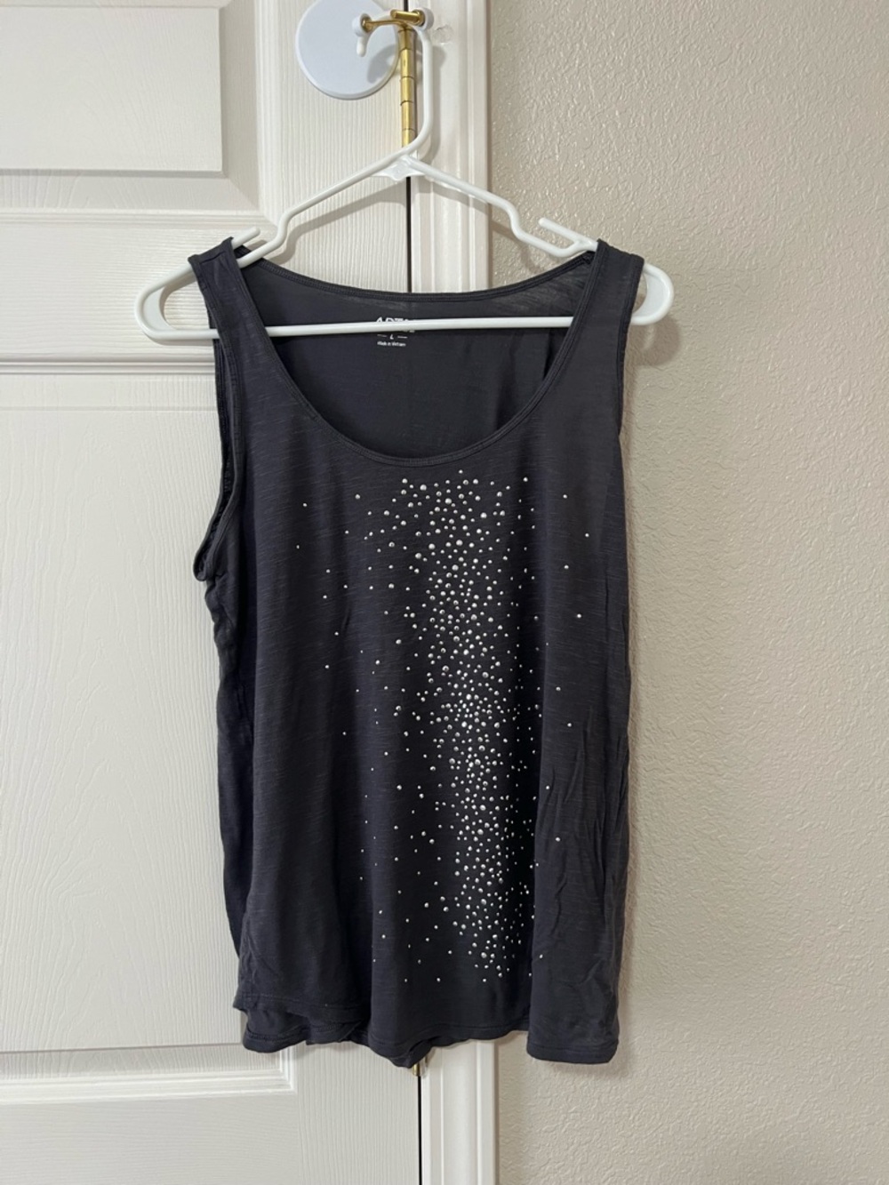 Apt. 9 Gray Studded Y2K Tank Top Size Large